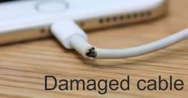 damaged cable