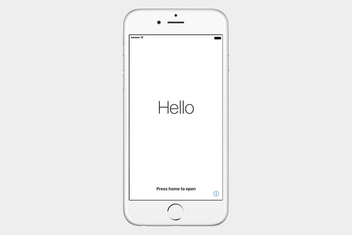 iphone hello screen