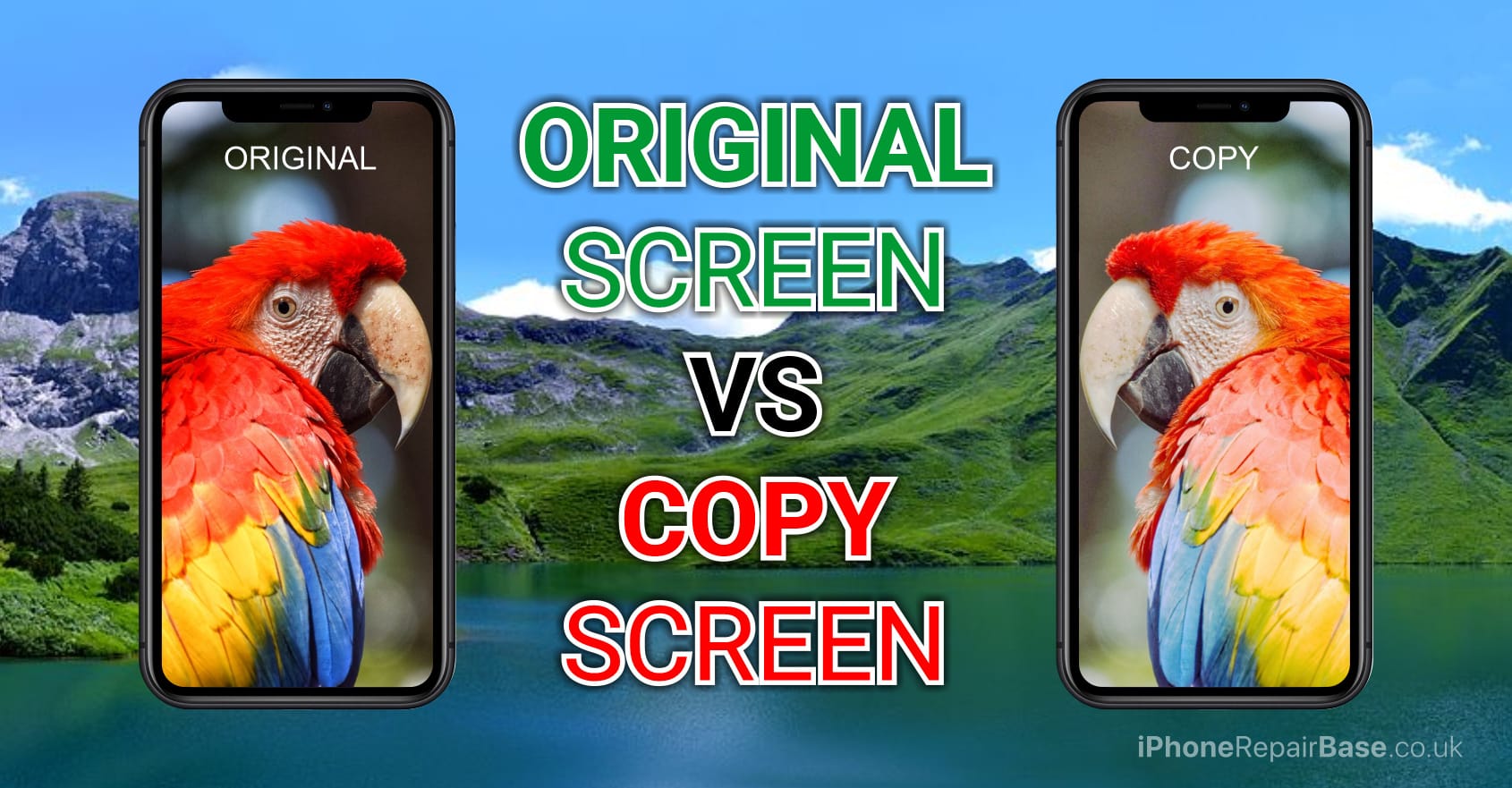 original iphone screen vs copy iphone screen