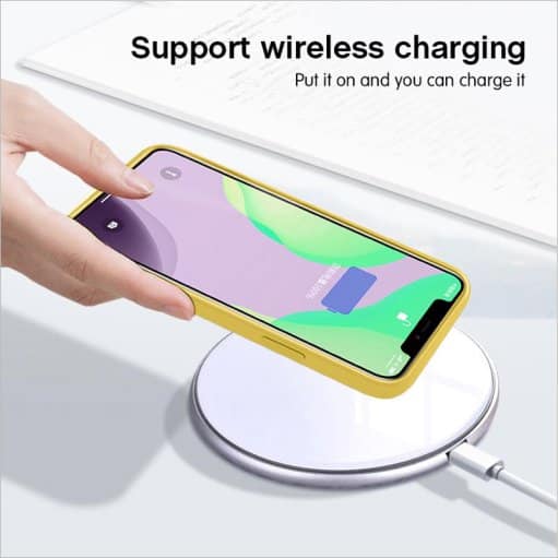 iphone case silicone support wireless charging