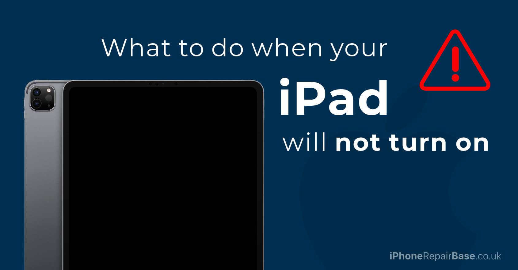 iPad will not turn on features image