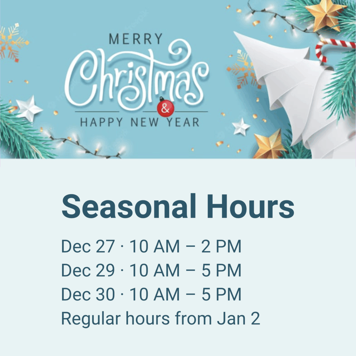 seasonal hours